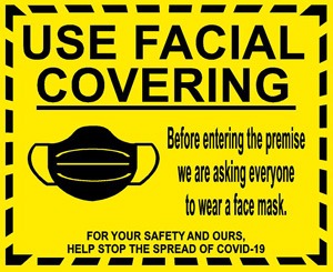 Use Facial Covering Sign