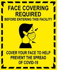 Face Cover Required Sign