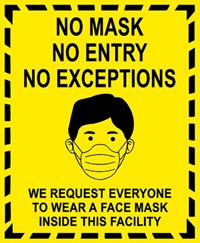 No Mask No Entry Sign