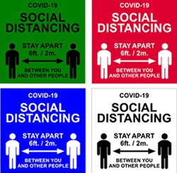 COVID-19 Social Distancing Sign