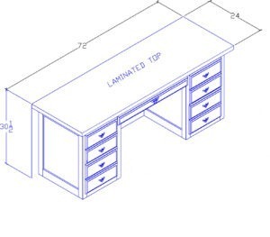 Credenza With File Drawers/Lap Drawer