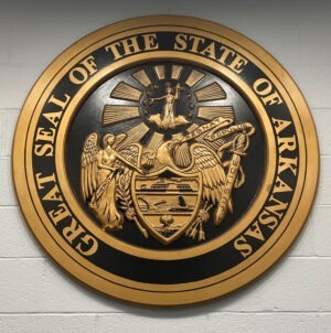 State Seal Of Arkansas - Painted