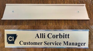 Metal Wall Name Plate Holder