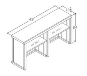 Hutch Without Opening 24 X 48
