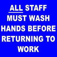 All Staff Must Wash Hands Hand Washing Sign