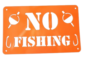 No Fishing Metal Sign
