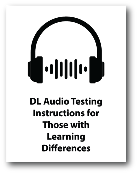 Headphone image representing Arkansas Driver License Audio Testing Instructions for Those with Learning Differences