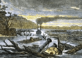 New Madrid 1811 Damaged Steam Boat