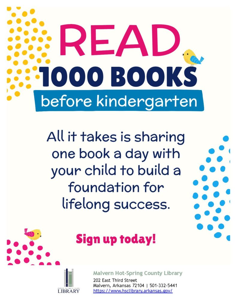 Flyer for Read 1000 books